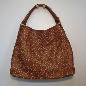 Isabella Fiore Large Chestnut Leather Adventure Tote
